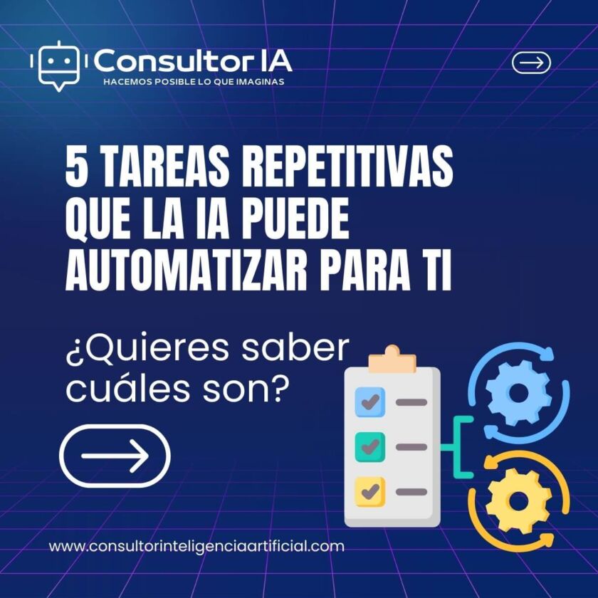 5 tareas repetitivas que la inteligencia artificial puede automatizar en tu negocio